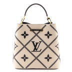 Louis Vuitton Cream & Black Empreinte Monogram Giant Broderies NeoNoe MM