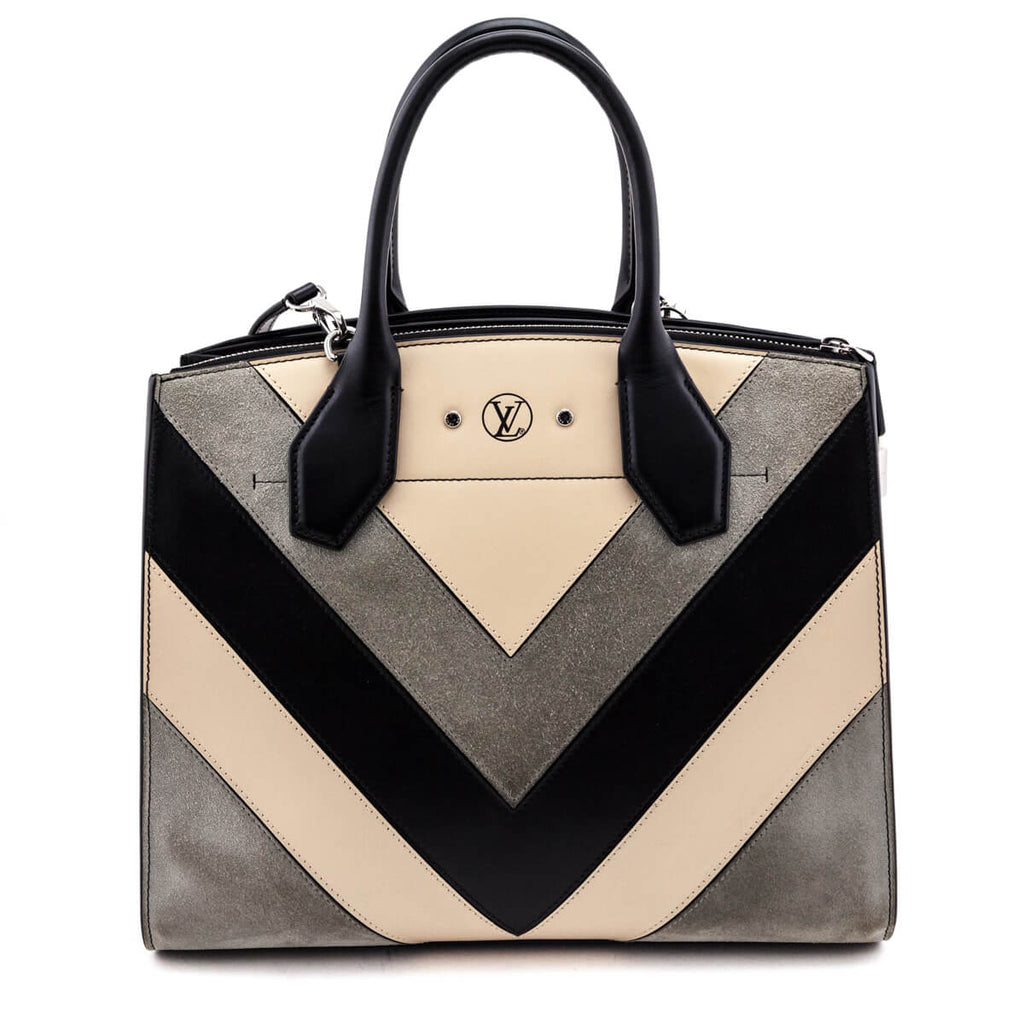 Louis Vuitton Tri-Color Calfskin & Suede Chevron City Steamer MM