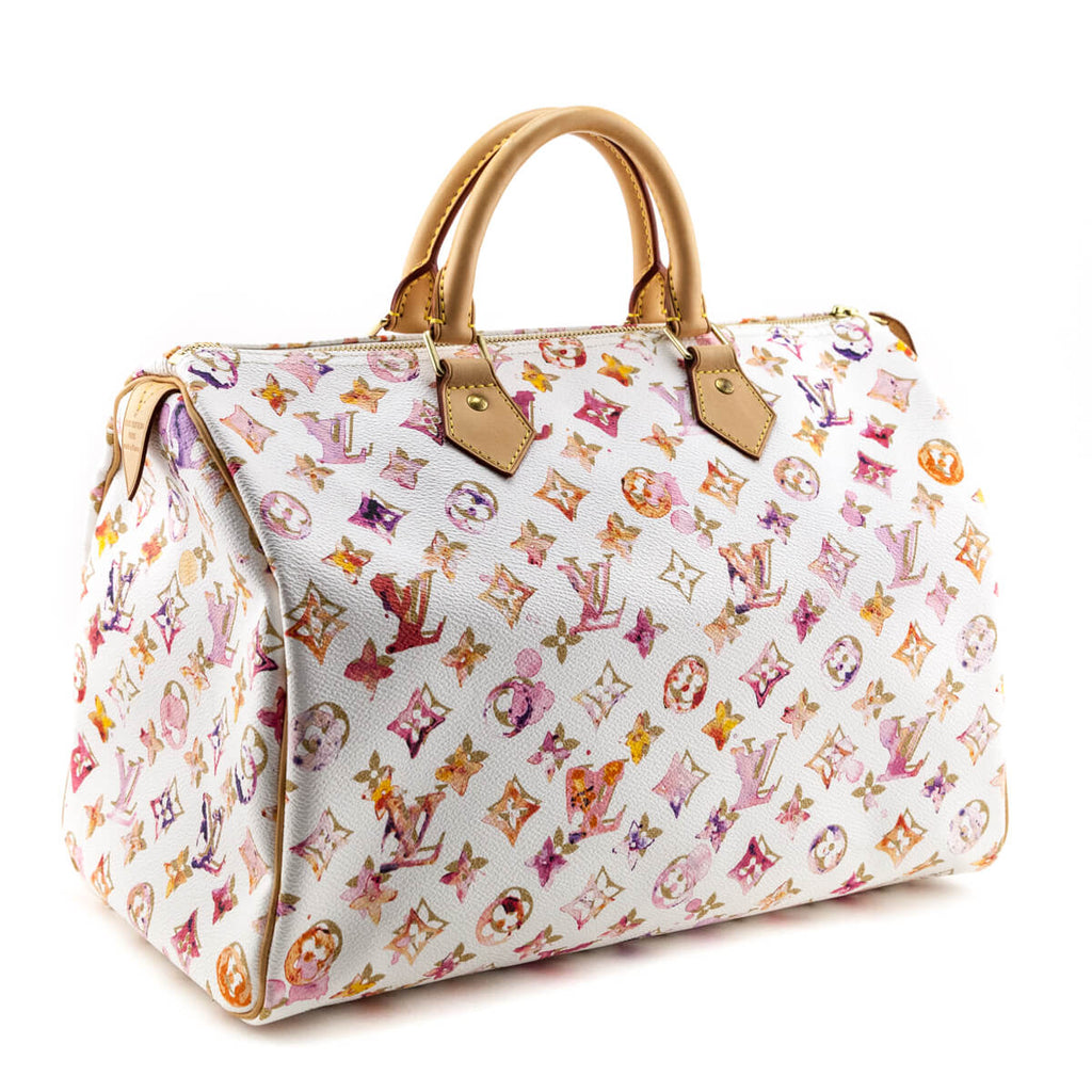 Louis Vuitton White Watercolor Aquarelle Speedy 35