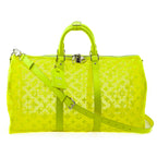 Louis Vuitton Yellow Monogram Fluo See Through Virgil Abloh Keepall Bandouliere 50