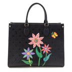 Louis Vuitton x Yayoi Kusama Black Monogram Empreinte Flowers OnTheGo MM