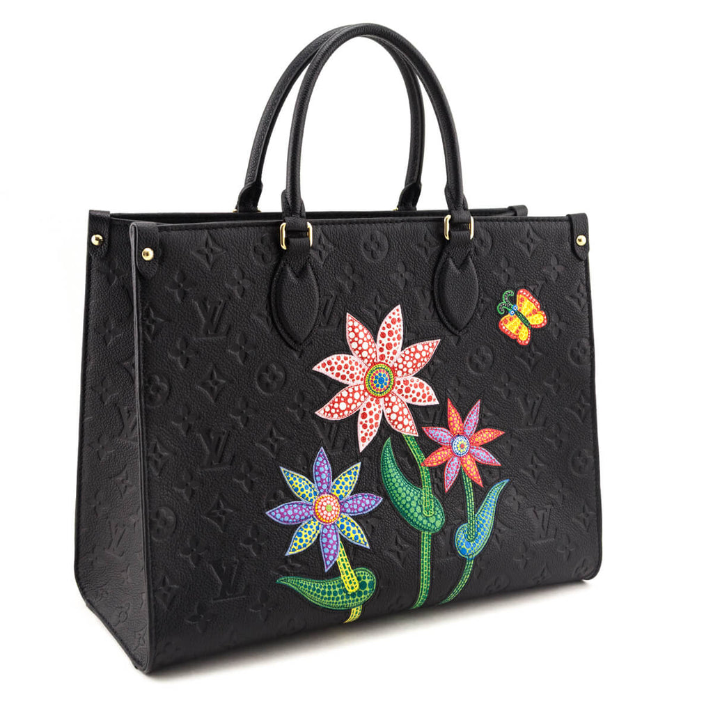 Louis Vuitton x Yayoi Kusama Black Monogram Empreinte Flowers OnTheGo MM