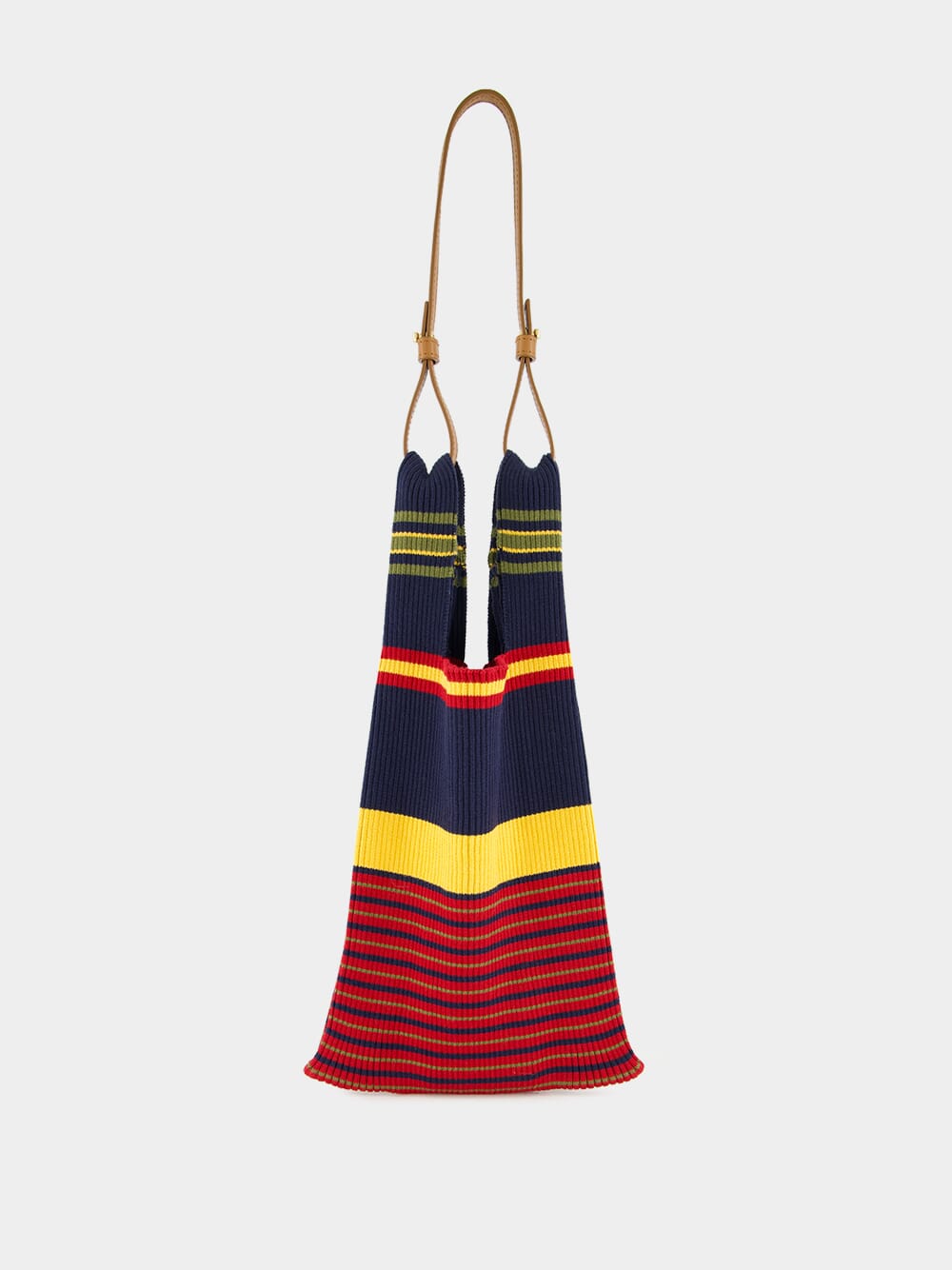 Malachite Multistripe Knitted Bag