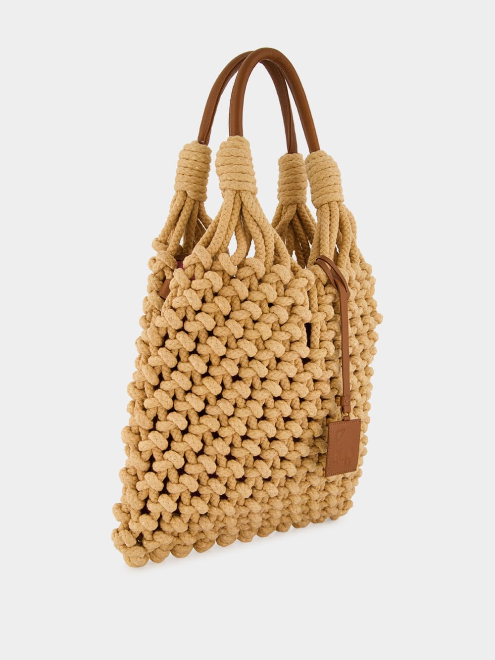Marble Phlox Macramé Bag