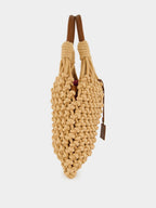 Marble Phlox Macramé Bag
