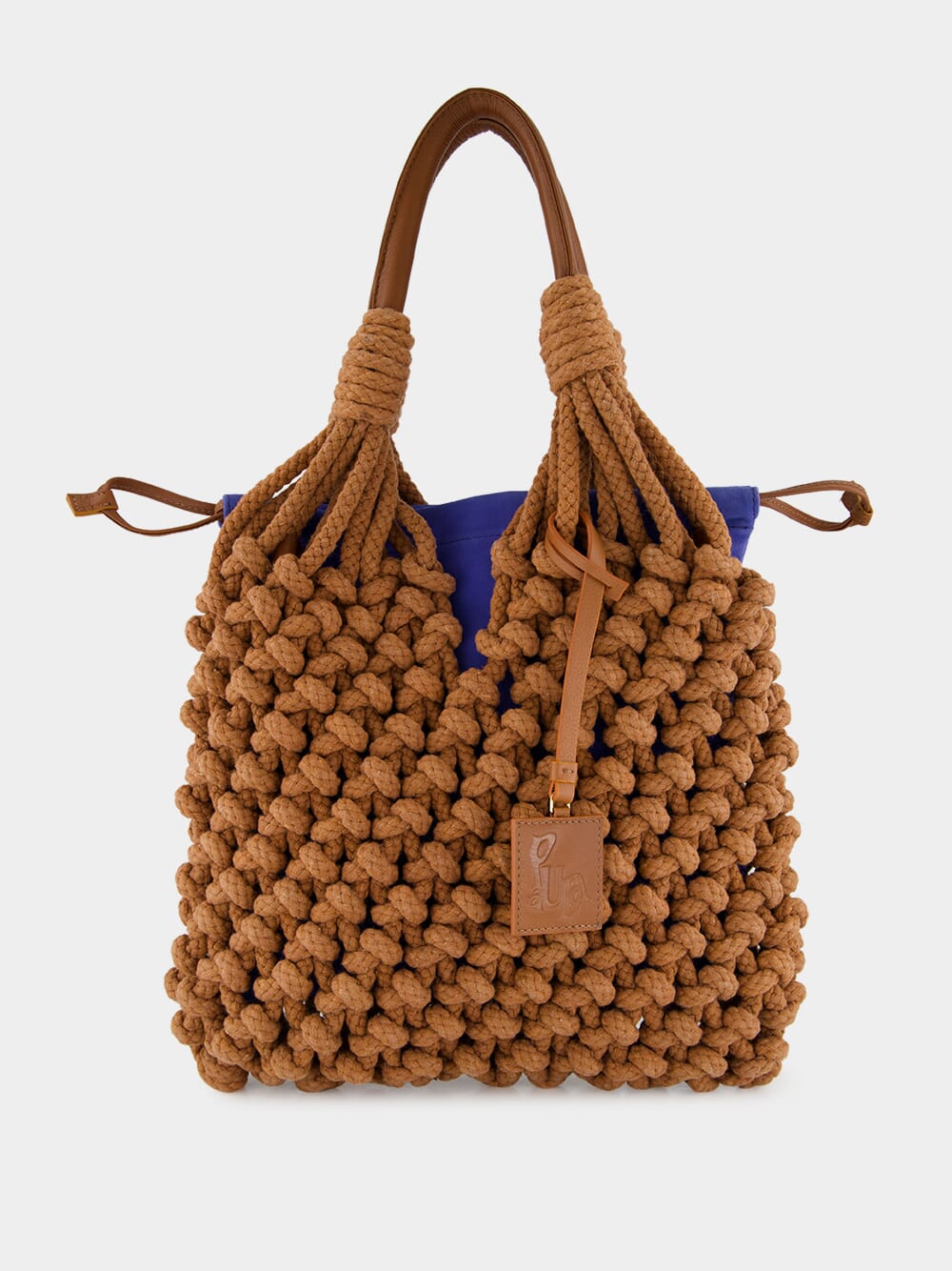 Marble Surf the Web Macramé Purse