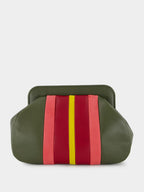 Medine Duffel Bag Leather and Suede Clutch