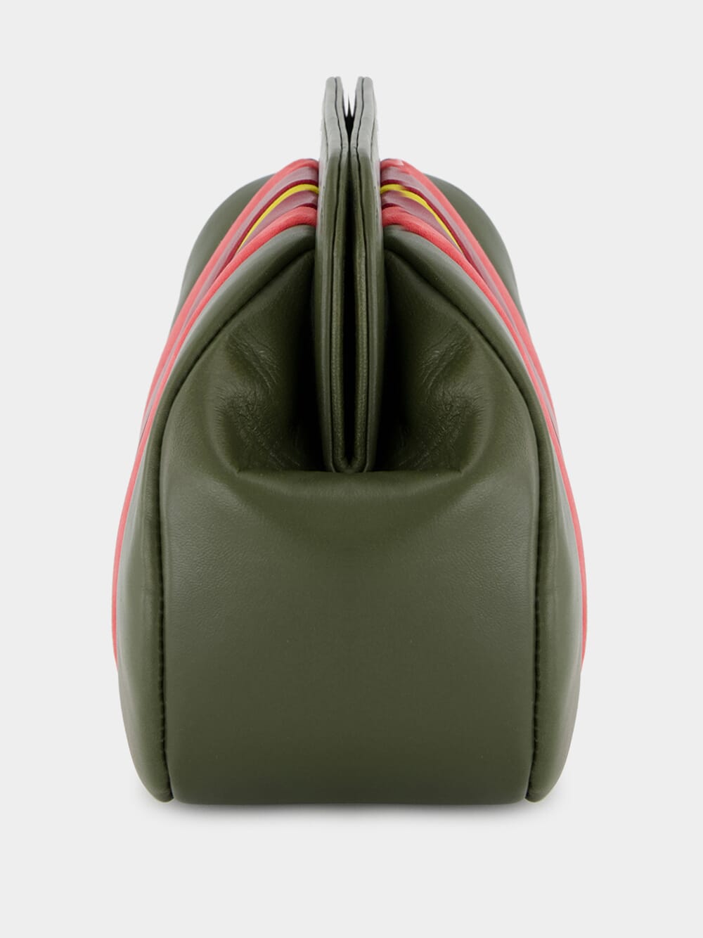 Medine Duffel Bag Leather and Suede Clutch