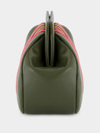 Medine Duffel Bag Leather and Suede Clutch