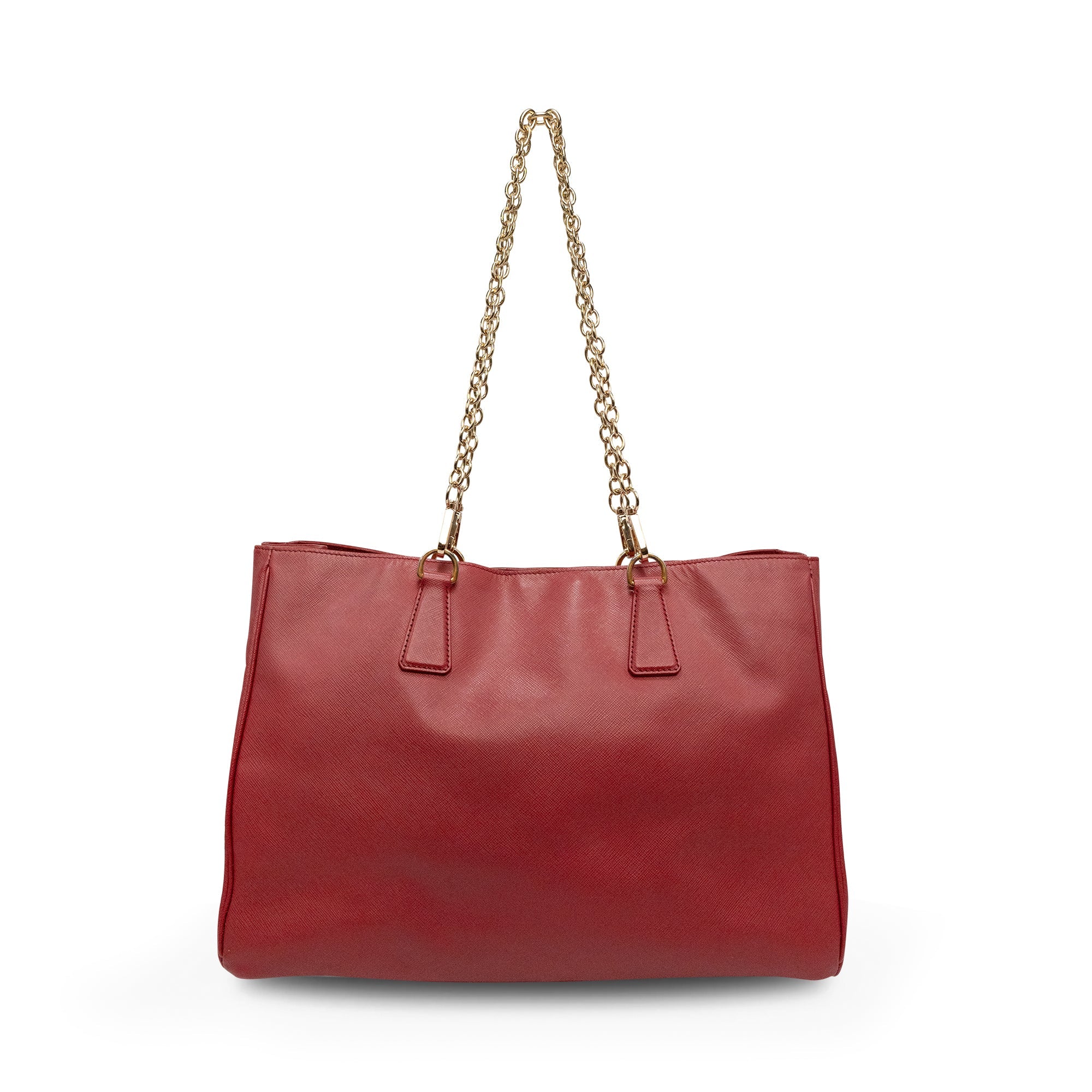 Prada Red Saffiano Tote Bag