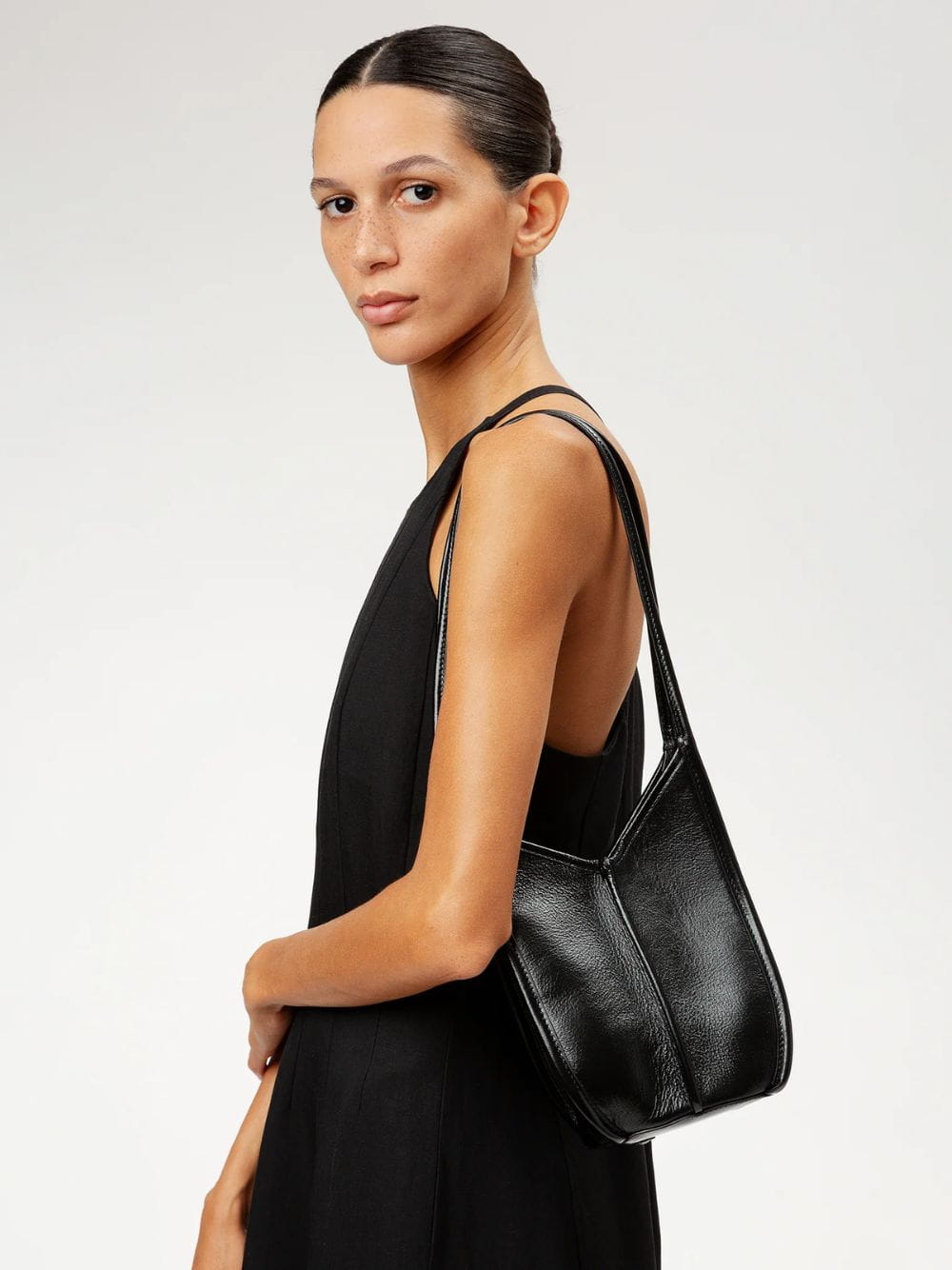 Black Calella Bucket Leather Bag