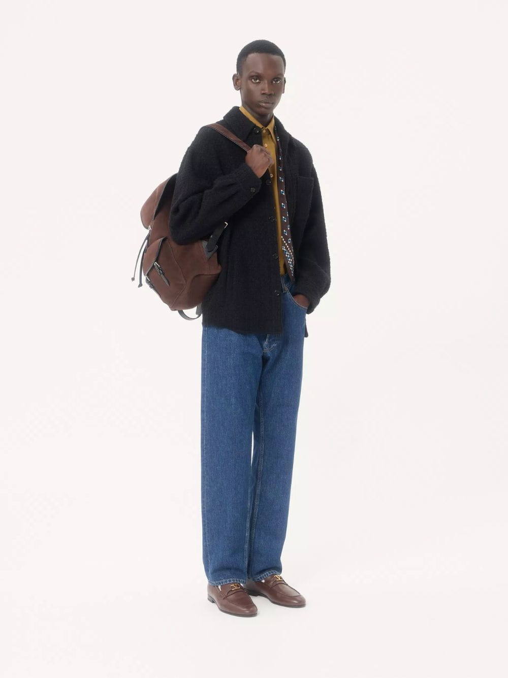 Ebony Brown Antibes Suede Backpack