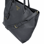 Prada Vitello Daino Large Dual Strap Zip Tote