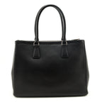 Prada Black City Calf Medium Galleria Double Zip Tote