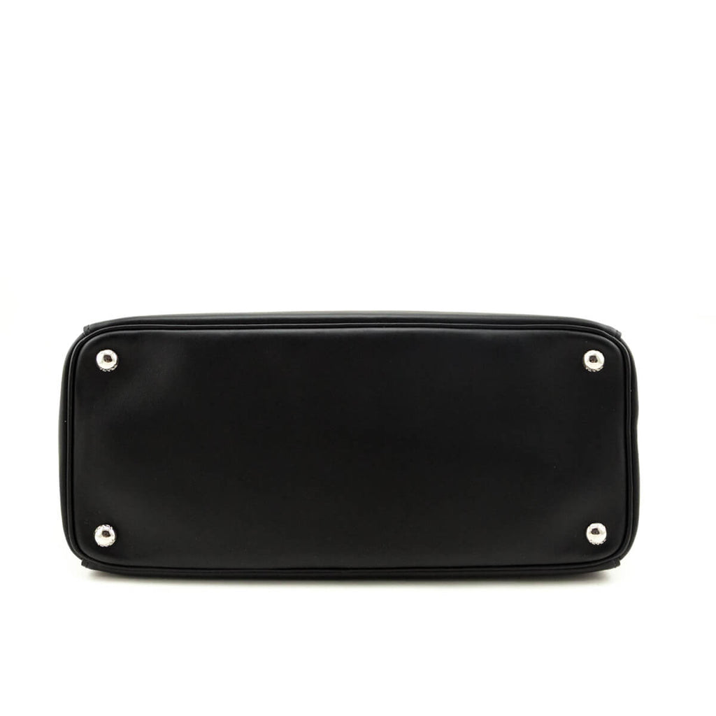 Prada Black City Calf Medium Galleria Double Zip Tote