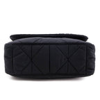 Prada Black Re-Nylon Quilted Padded Flap Shoulder Bag