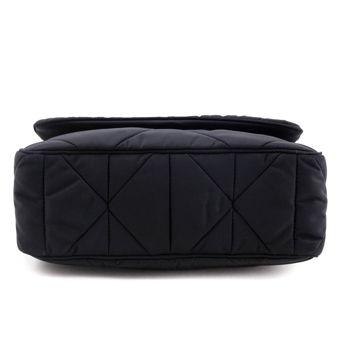 Prada Black Re-Nylon Quilted Padded Flap Shoulder Bag