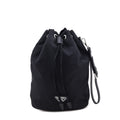 Prada Black Re-Nylon Vela Drawstring Wristlet Pouch