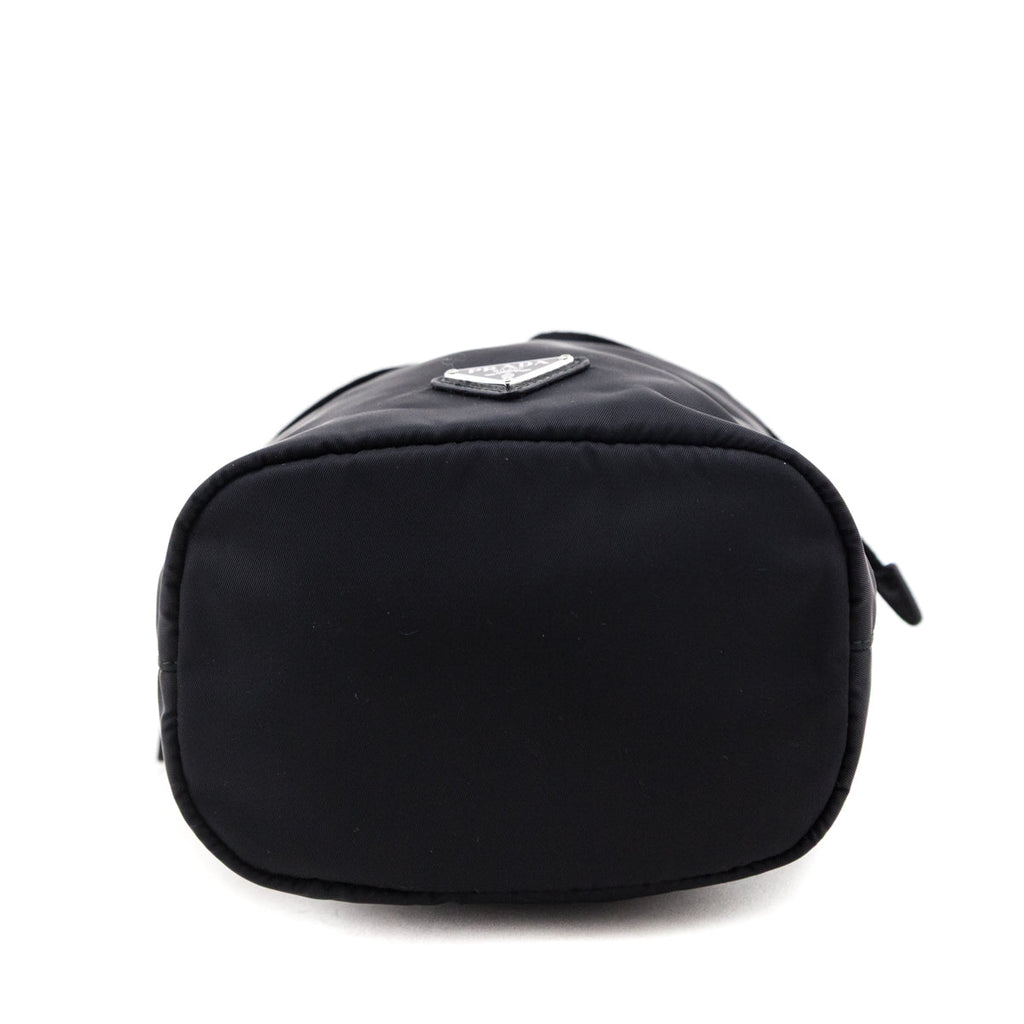 Prada Black Re-Nylon Vela Drawstring Wristlet Pouch