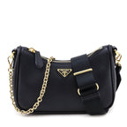 Prada Black Saffiano Lux Mini Shoulder Bag