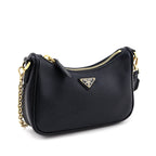 Prada Black Saffiano Lux Mini Shoulder Bag