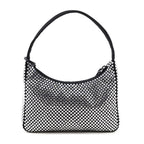 Prada Black Satin & Crystal Mini Re-Edition 2000 Bag