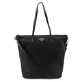 Prada Black Tessuto Convertible Shopping Zip Tote