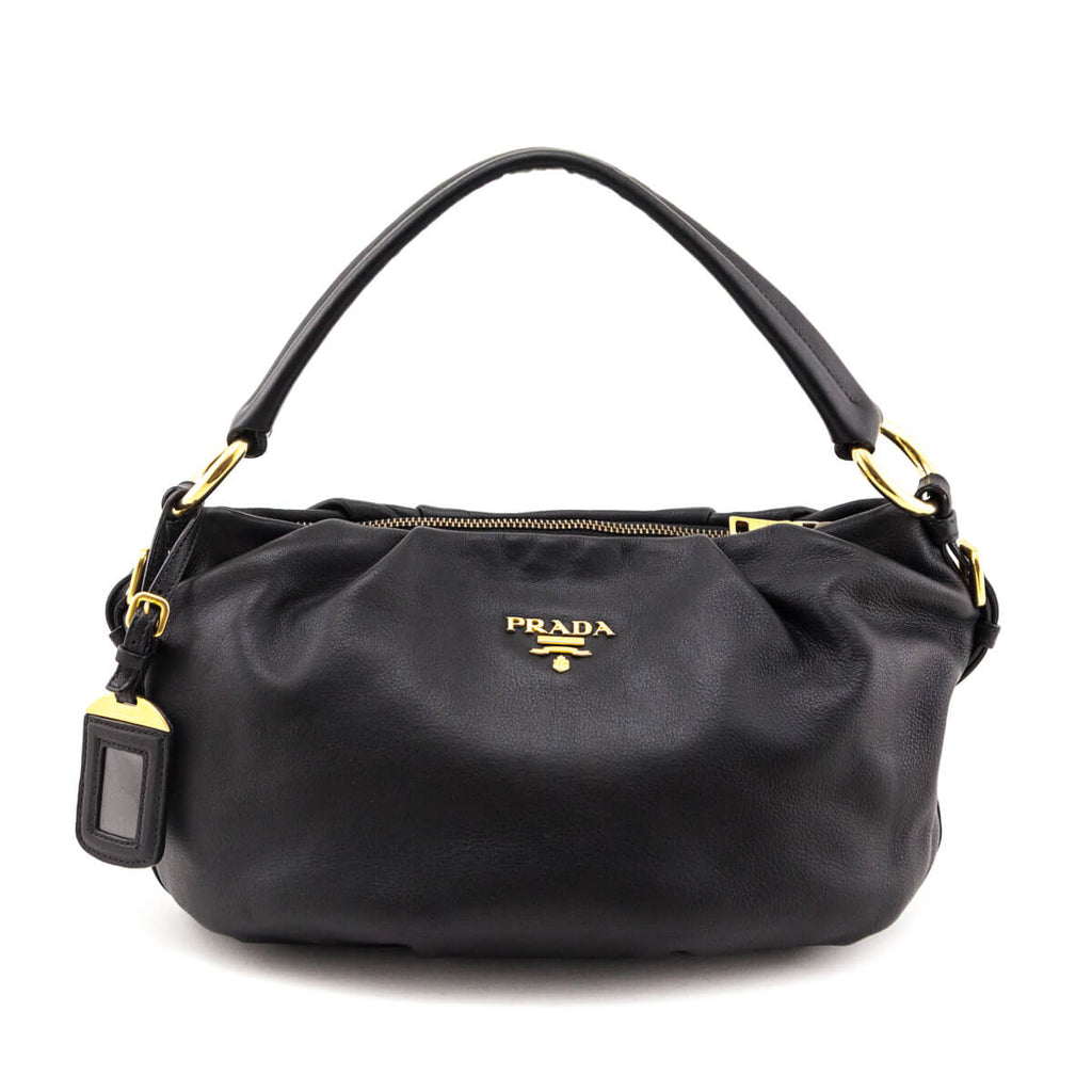 Prada Black Soft Calf Hobo