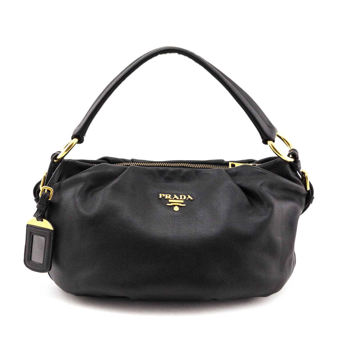 Prada Black Soft Calf Hobo