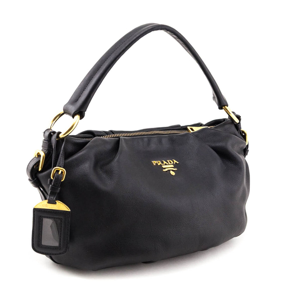 Prada Black Soft Calf Hobo