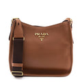 Prada Caramel Vitello Daino Soft Hobo Bag