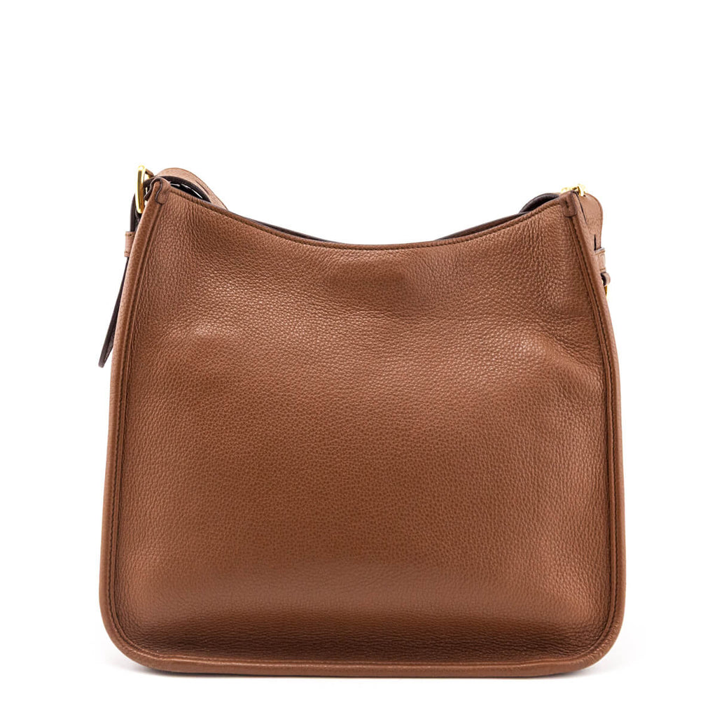 Prada Caramel Vitello Daino Soft Hobo Bag
