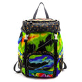 Prada Multicolor Printed Nylon Double Buckle Backpack