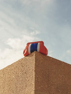 Medine Cinnamon Stick Leather and Suede Clutch