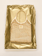 Platinum Ivy Beaded Duchesse Bag