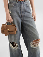 Brown Mini My Sicily Calfskin Handbag