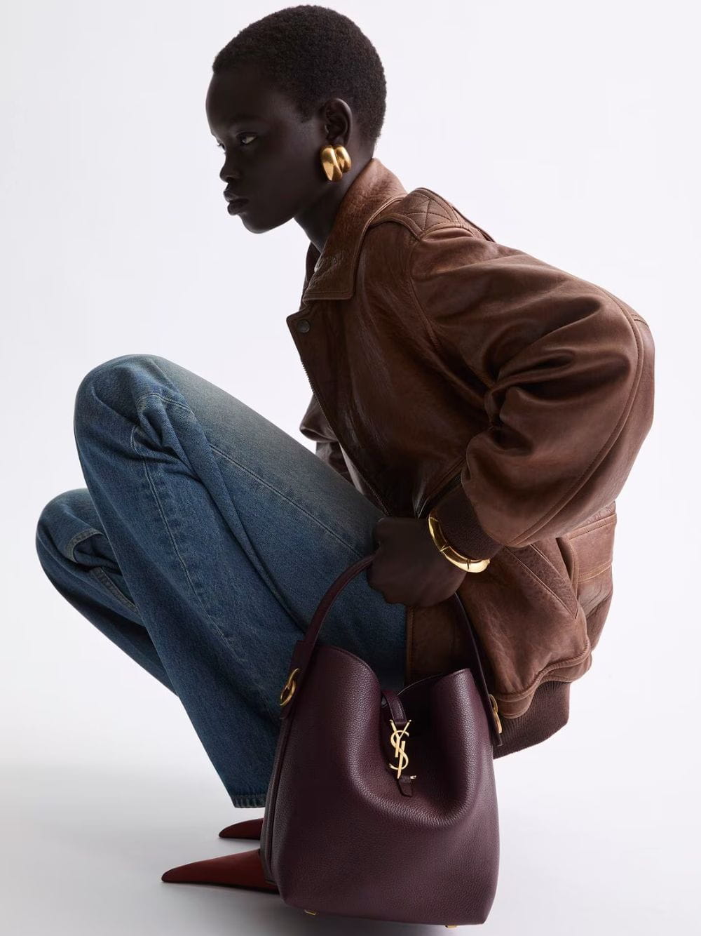 Rouge Cabernet Le 37 Supple in Grained Leather