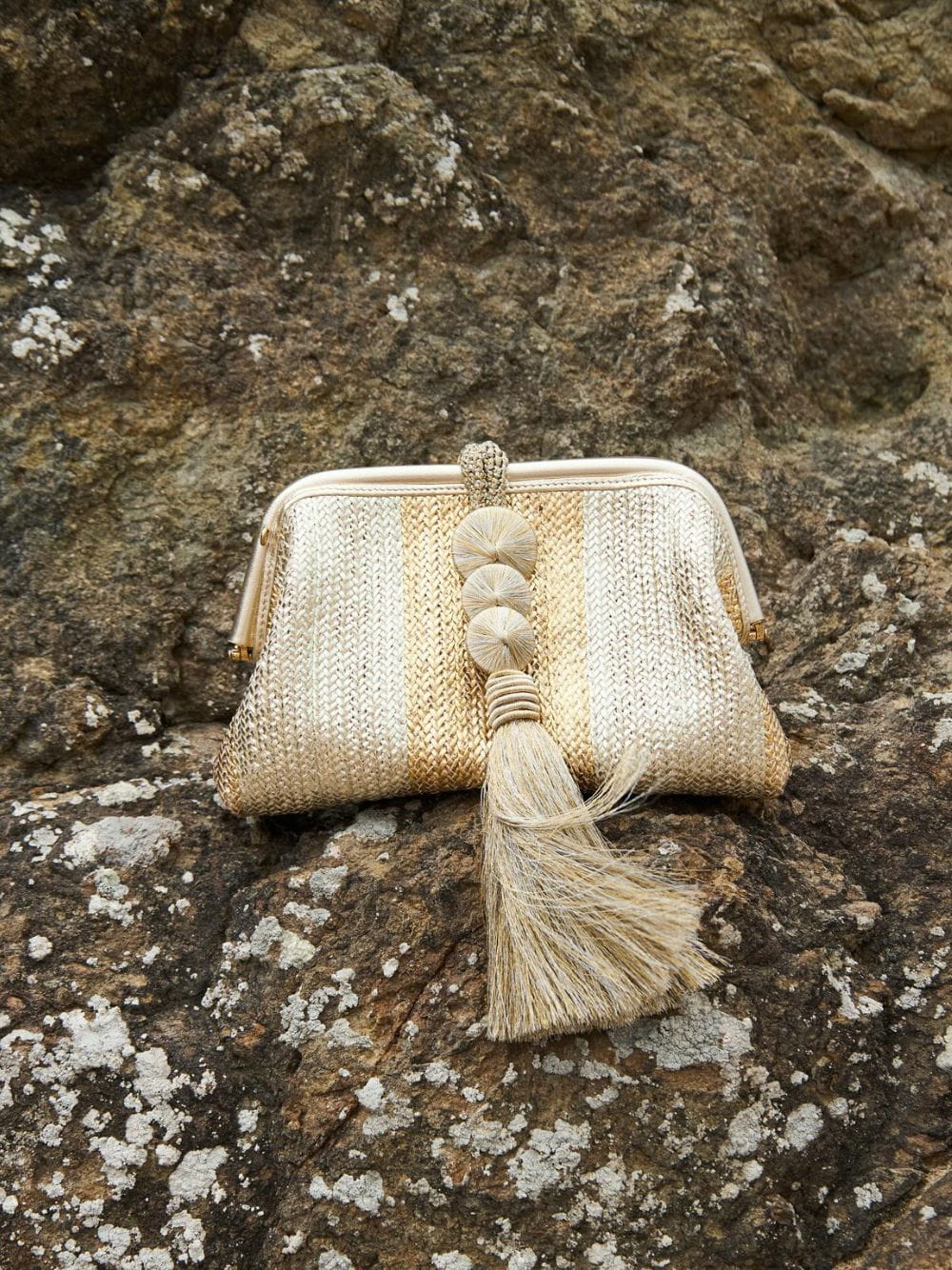 Gold and Silver Alessa Clutch Bag