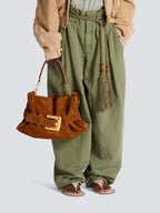 Brown Anthem Medium Suede Leather Bag