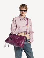 Plum Le City Medium Leather Bag