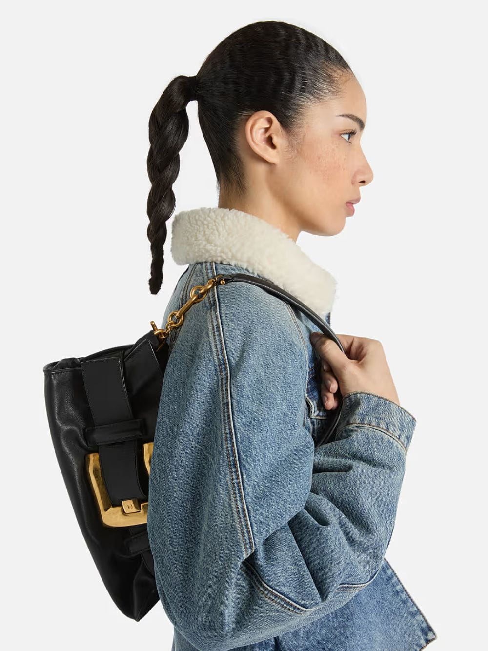 Black Mini Anthem Smooth Leather Bag
