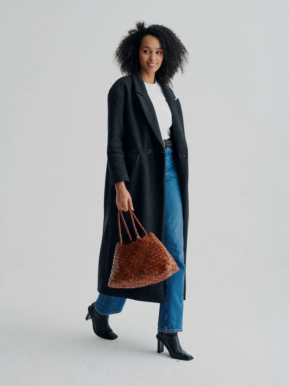 Santa Croce Big Basket Bag in Tan