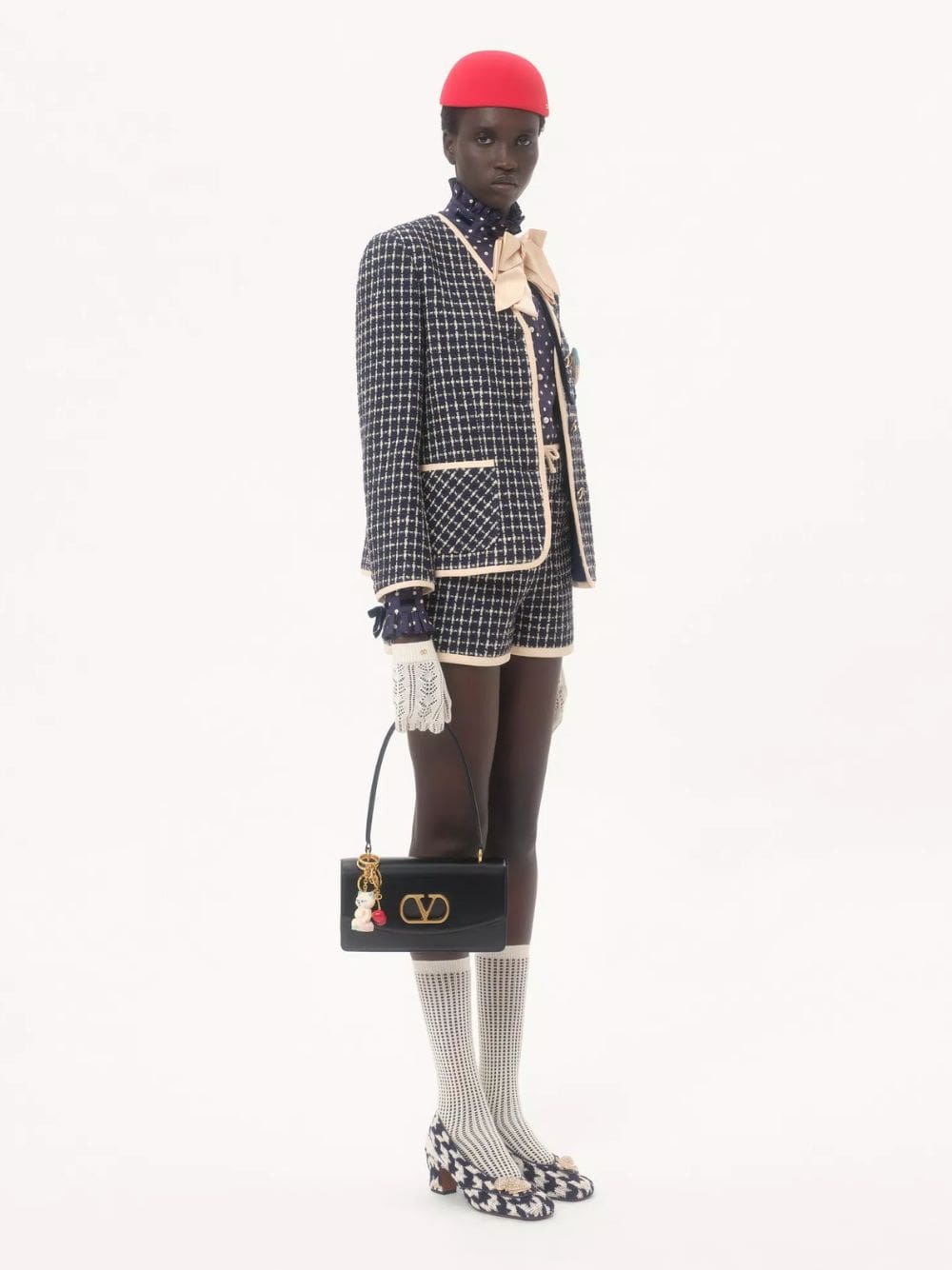 Black Vain Shiny Calfskin Bag