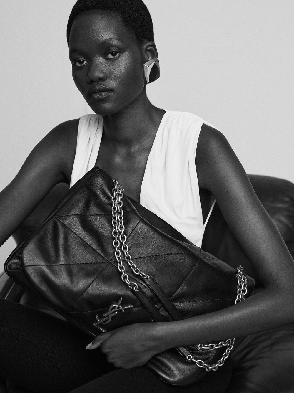 Large Jamie 4.3 Bag in Black Lambskin