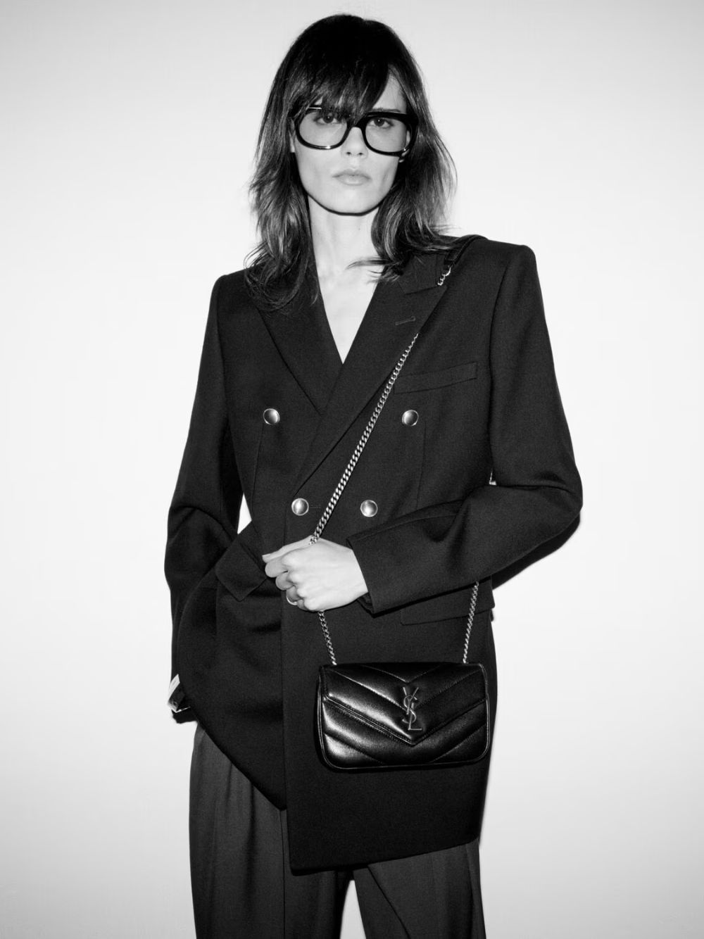 Loulou Mini Bag in Black Lambskin