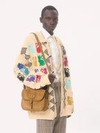 Havana Beige Antibes Suede Shoulder Bag