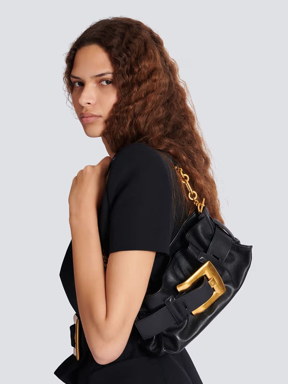 Black Mini Anthem Shoulder Bag