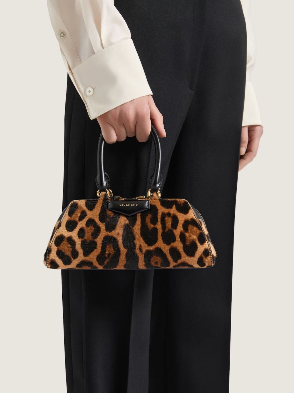 Leopard Print Mini Antigona Bag
