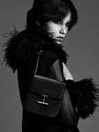 Black Tara Mini Bag in Smooth Calf Leather