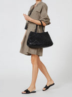Santa Croce Big Black Woven Tote